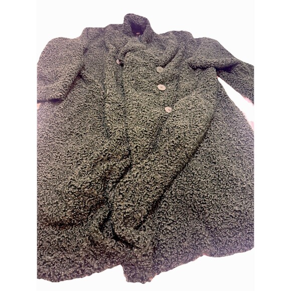 Ellos WOMENS Hunter Green TEDDY BEAR SHERPA COAT FAUX FUR JACKET PLUS SZ 28 Long - Picture 1 of 15